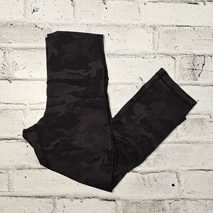 Lululemon Camo Wunder Under Crop Leggings | Size 6 Hemmed 20"